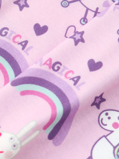 Peppa Pig Toddler Girls 2pcs Naia™ Dessert Print Long-sleeve Snug-Fitting Pajamas Set Light Pink