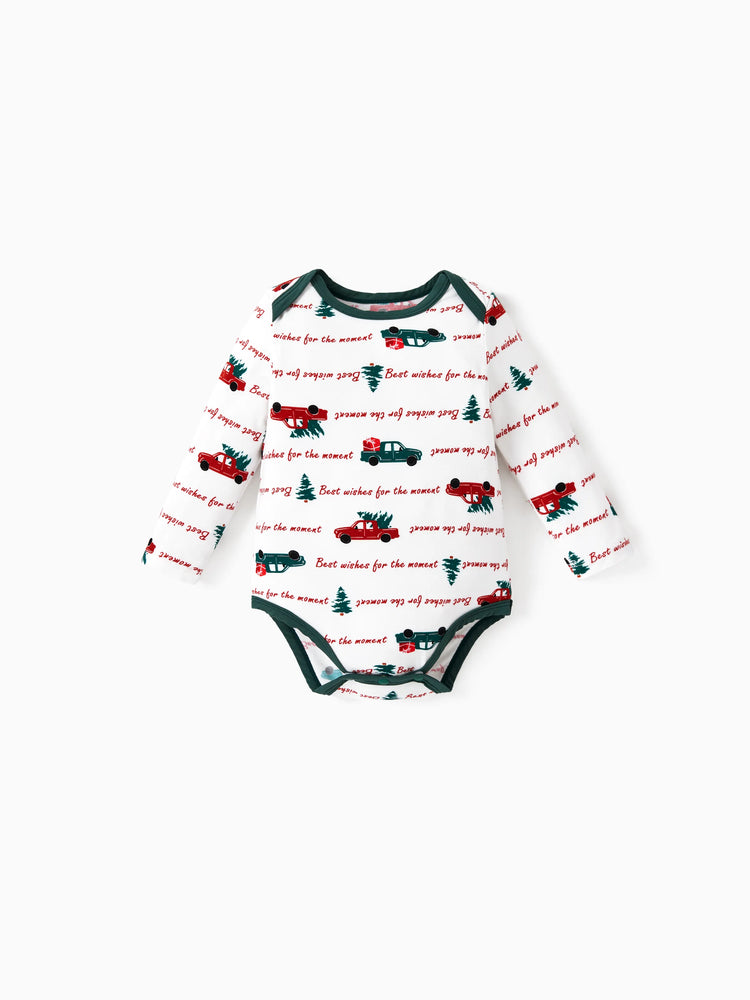 Bamboo Baby Bodysuits 2-piece Flora Long Sleeve Rompers for Baby Girls Infant Green