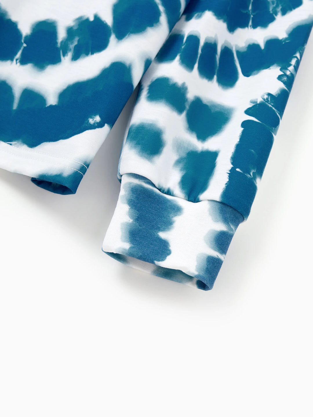 Christmas Matching Family Pajamas Set Tie-dye Snowman Print Blue PJS with Christmas Socks Deep Blue