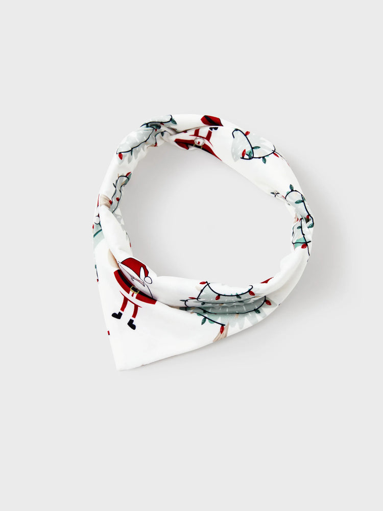 Ensemble pyjama de Noël assorti pour toute la famille, imprimé gnome blanc, avec chaussettes de Noël blanches