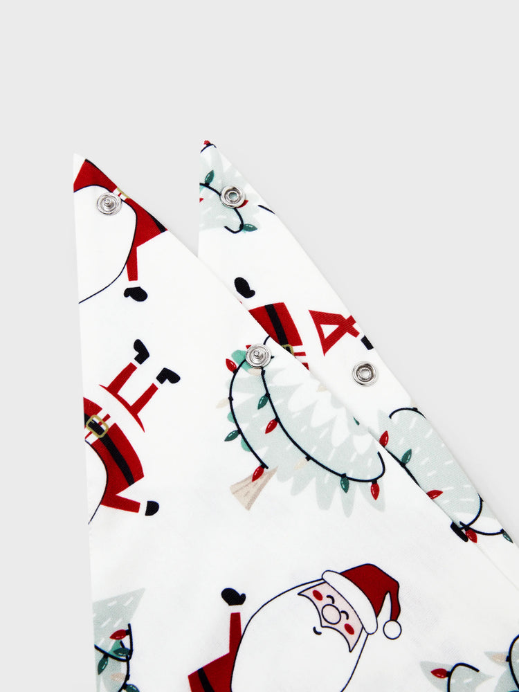 Ensemble pyjama de Noël assorti pour toute la famille, imprimé gnome blanc, avec chaussettes de Noël blanches