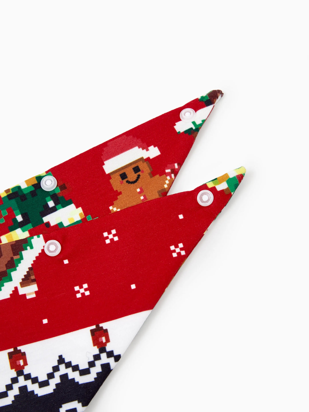 Ensemble pyjama de Noël assorti pour toute la famille, imprimé pain d'épices, manches longues et chaussettes de Noël rouges