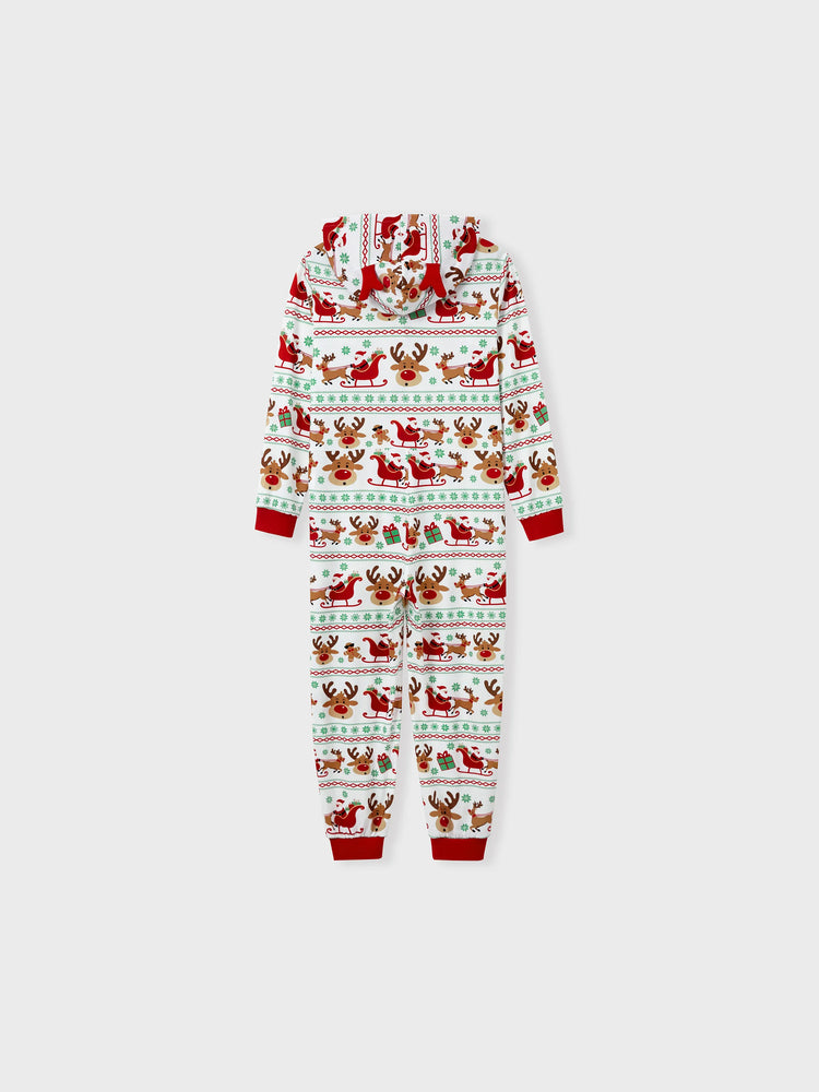 Ensemble pyjama de Noël assorti pour toute la famille, imprimé renne, manches longues, avec chaussettes de Noël rouges