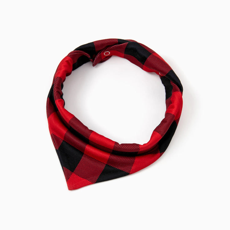 Christmas Matching Family Pajamas Set Allover Red Grid Print Long-sleeve PJS with Christmas Socks Red