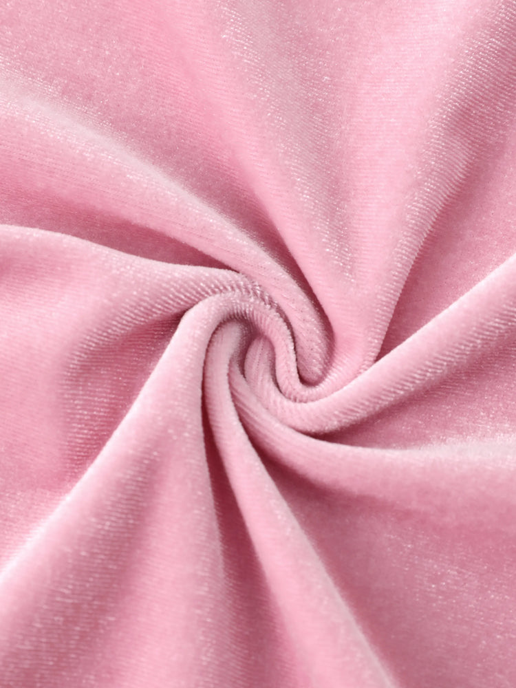 Disney Princess Toddler Girl Rapunzel 2pcs Fleece Sweatshirt and Flared Pants Set Pink