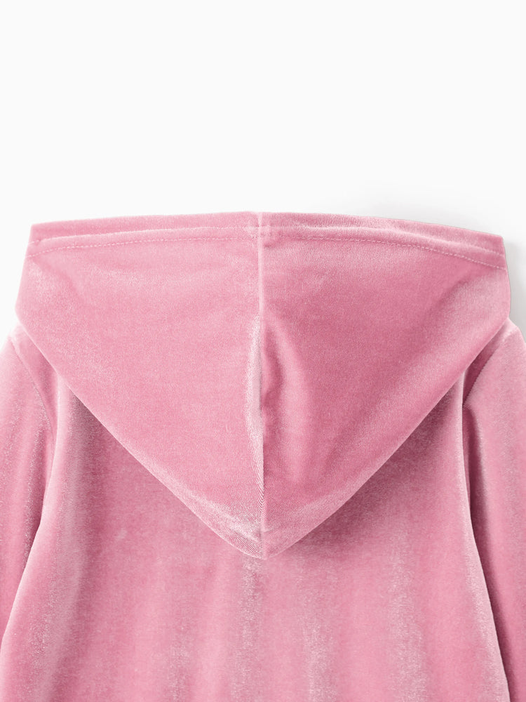 Disney Princess Toddler Girl Rapunzel 2pcs Fleece Sweatshirt and Flared Pants Set Pink