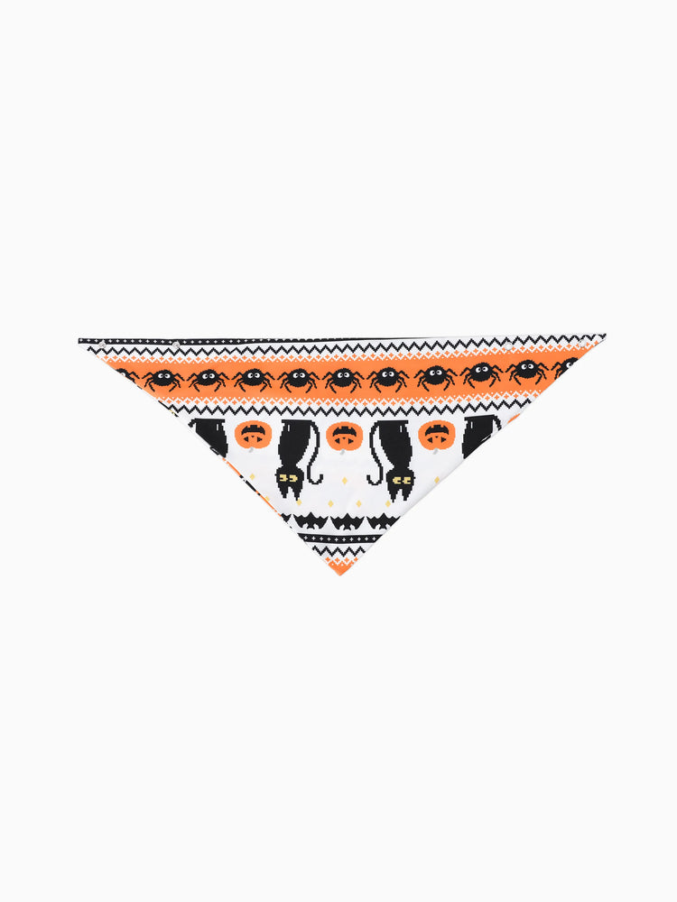 Pyjama d'Halloween Pixel-art imprimé citrouille/araignée, ensemble de pyjama familial assorti orange