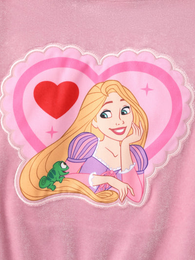 Disney Princess Toddler Girl Rapunzel 2pcs Fleece Sweatshirt and Flared Pants Set Pink