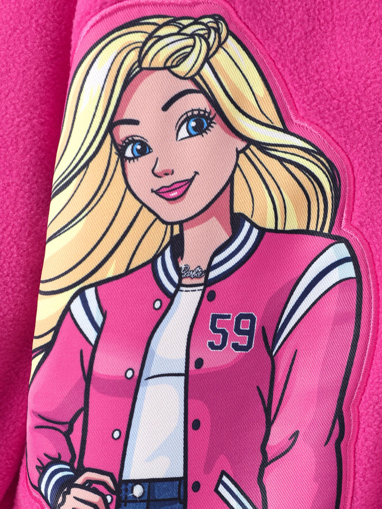 Barbie Toddler/ Kid Girl Fleece Bomber Jacket Hot Pink