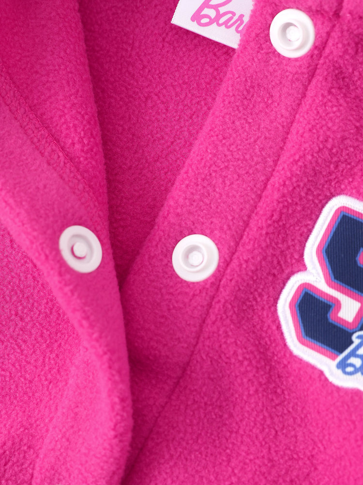 Barbie Toddler/ Kid Girl Fleece Bomber Jacket Hot Pink