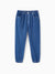 Kids Elastic Waist Denim Pants Soft Stretch Comfortable Everyday Jeans with Pockets Blue