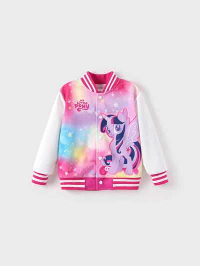 My Little Pony Toddler Girl Tie Dye Bomber jacket Hot Pink