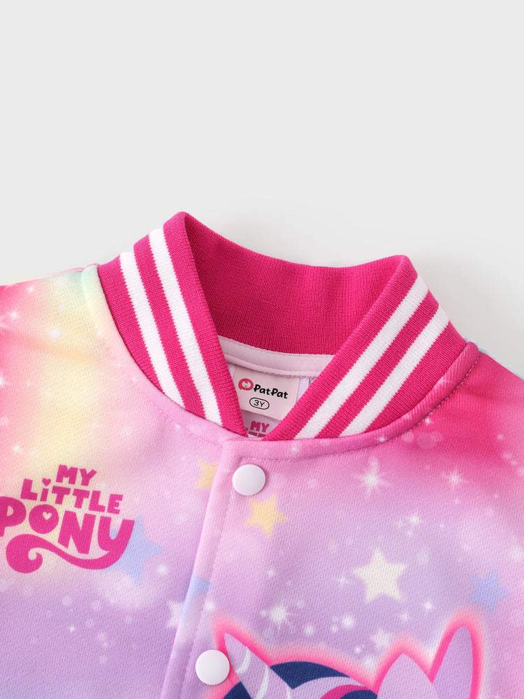 Veste bomber tie-dye My Little Pony pour petite fille, rose vif