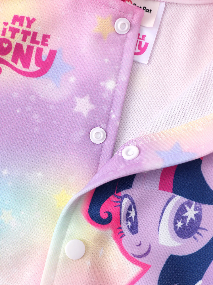 Veste bomber tie-dye My Little Pony pour petite fille, rose vif