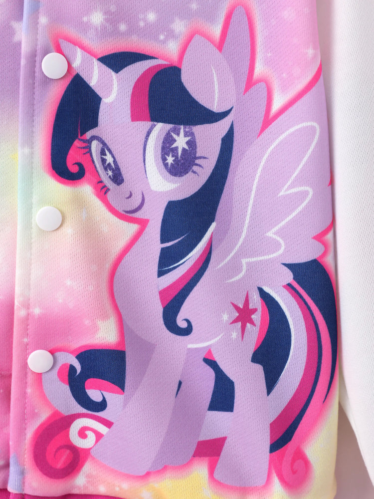 Veste bomber tie-dye My Little Pony pour petite fille, rose vif