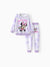 Disney Mickey and Friends Toddler/Kid Girl Minnie Mouse Tie dye Hoodie Sweatshirt and Sweatpants Set Purple