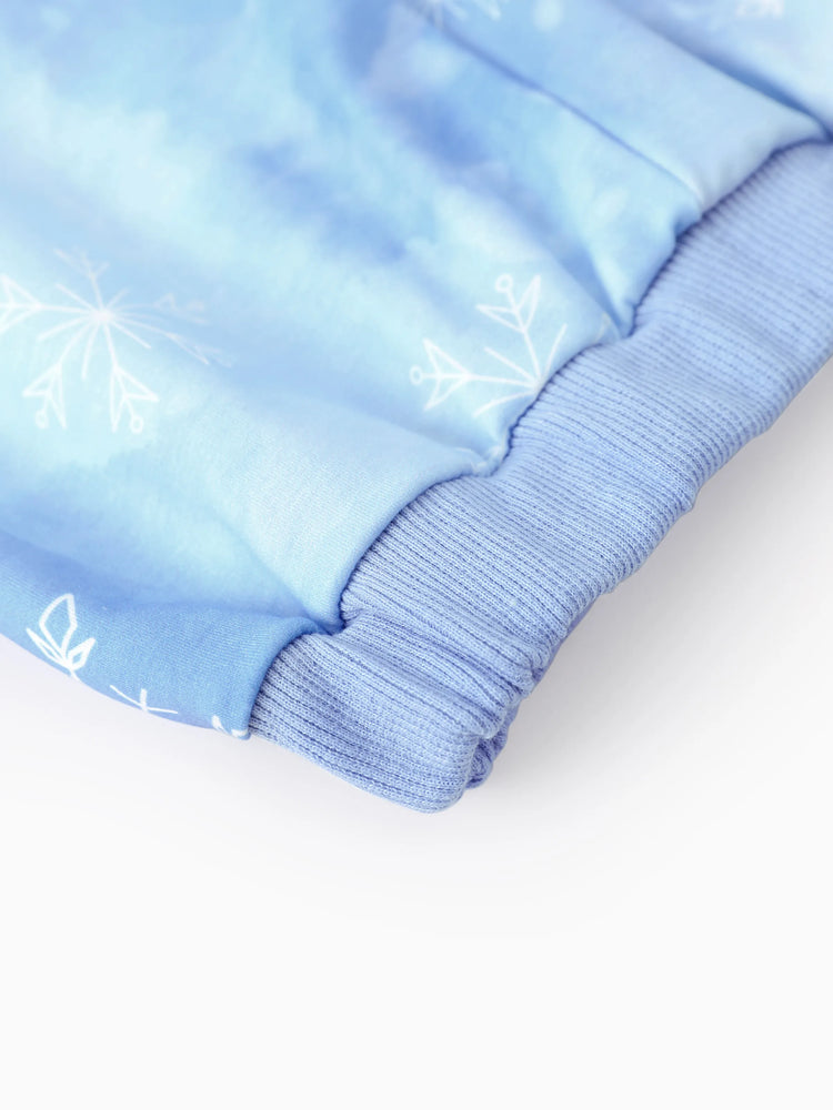 Disney Frozen Elsa&Olaf Toddler/Kid Girl 2pcs Tie dye Sweatshirt and Sweatpants Set Blue