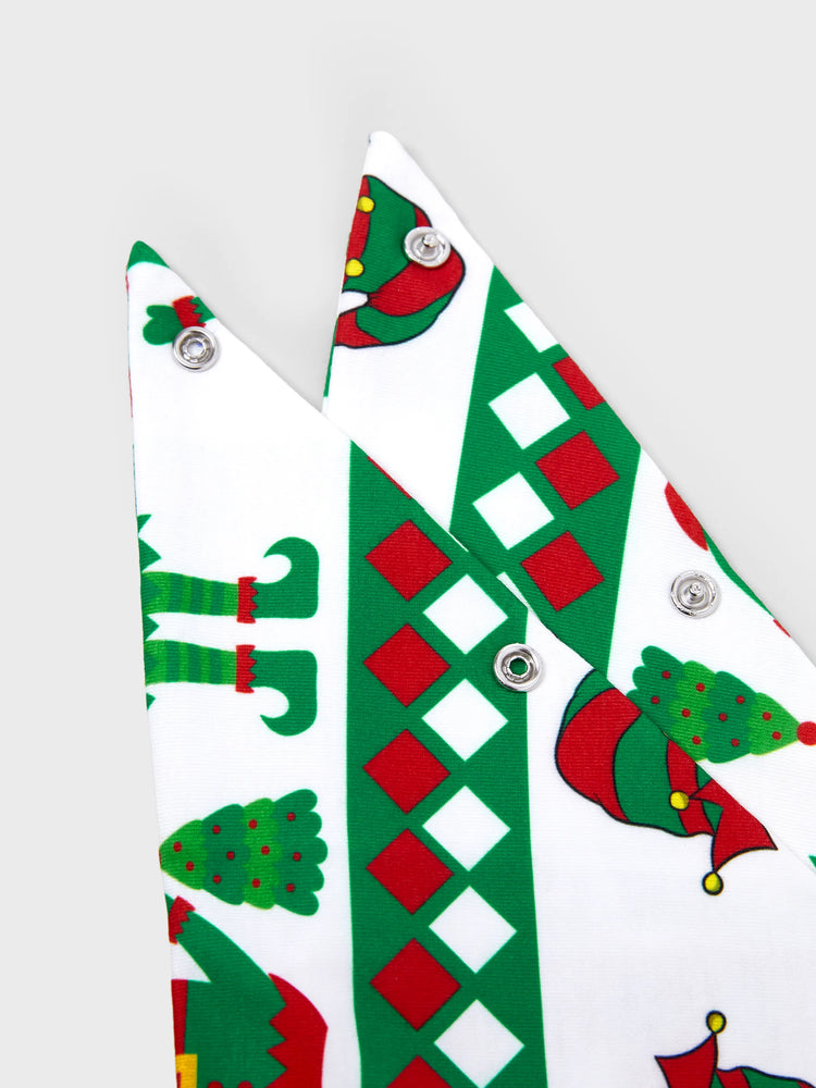 Ensemble pyjama de Noël assorti pour toute la famille, imprimé elfe de Noël et chaussettes de Noël rouges