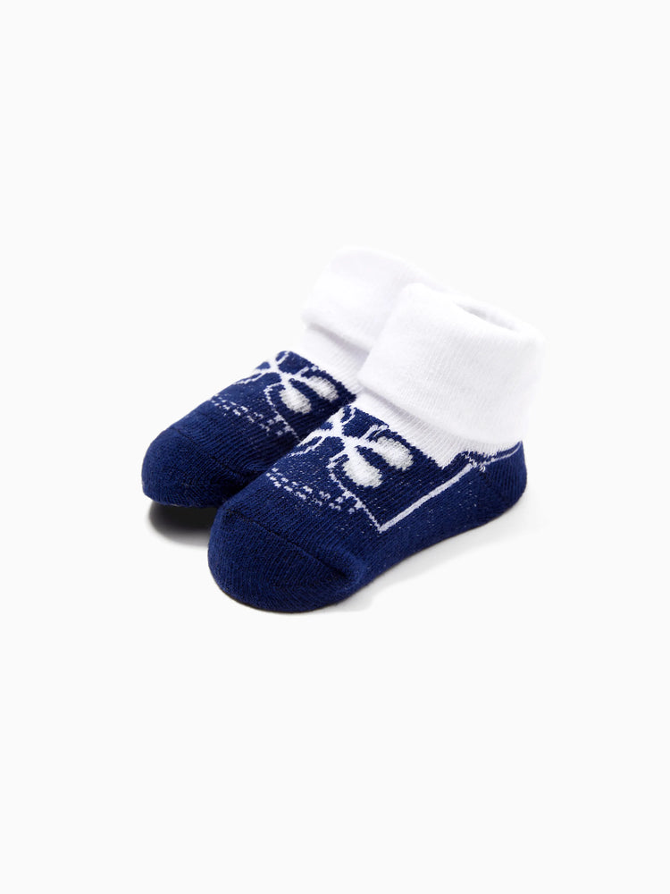 Baby Boy 3-Pack Cotton Slip Resistant Socks Color-A