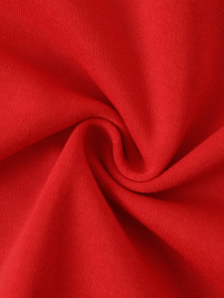 Disney Stitch Christmas Kid Boy/Girl 46% Cotton Childlike Hooded Sweatshirt Red