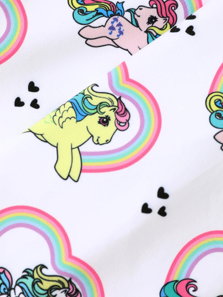 Ensemble 2 pièces t-shirt et leggings à imprimé cœur My Little Pony pour petite fille, rose