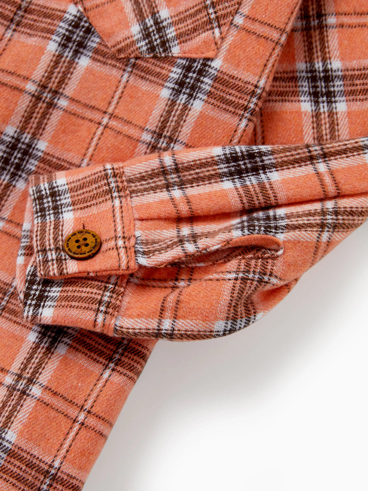 Costume d'Halloween en polyester et coton, tenues familiales assorties, orange et rouge