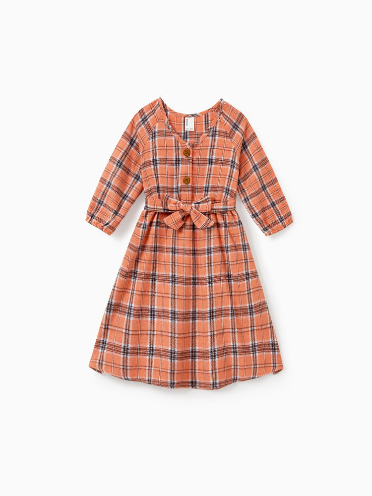 Costume d'Halloween en polyester et coton, tenues familiales assorties, orange et rouge