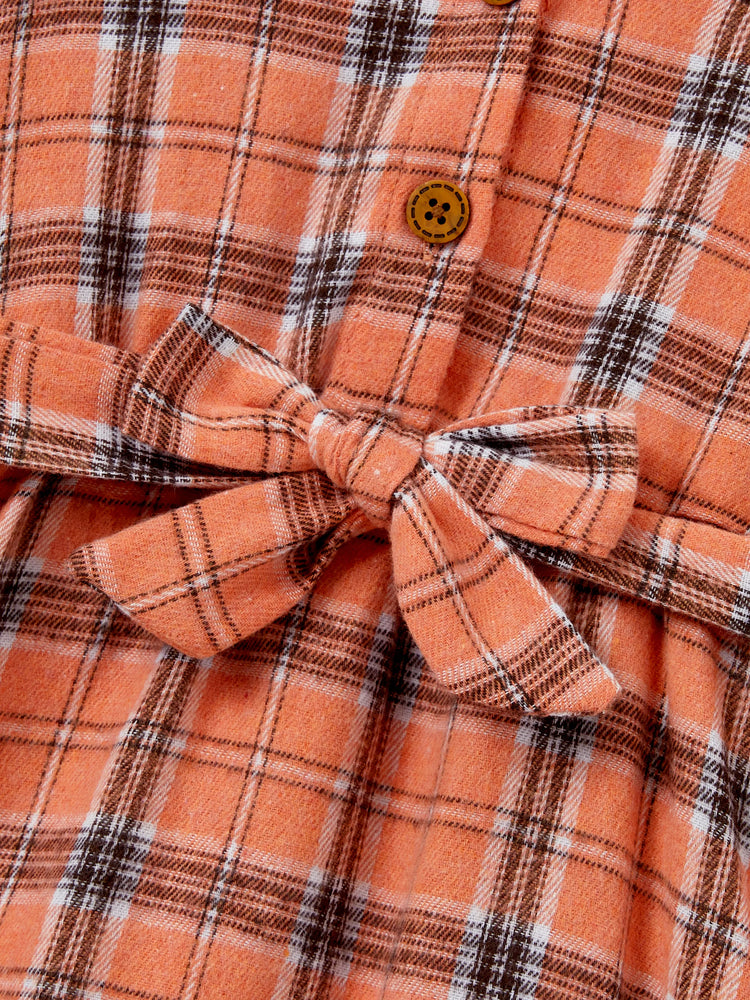 Costume d'Halloween en polyester et coton, tenues familiales assorties, orange et rouge