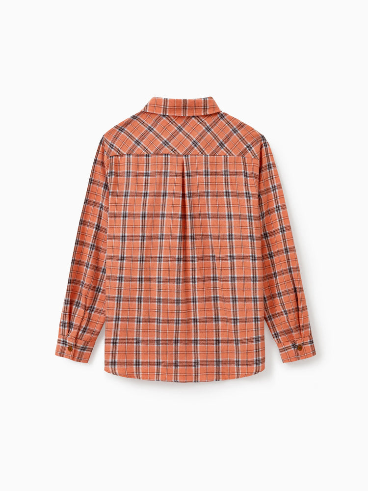 Costume d'Halloween en polyester et coton, tenues familiales assorties, orange et rouge