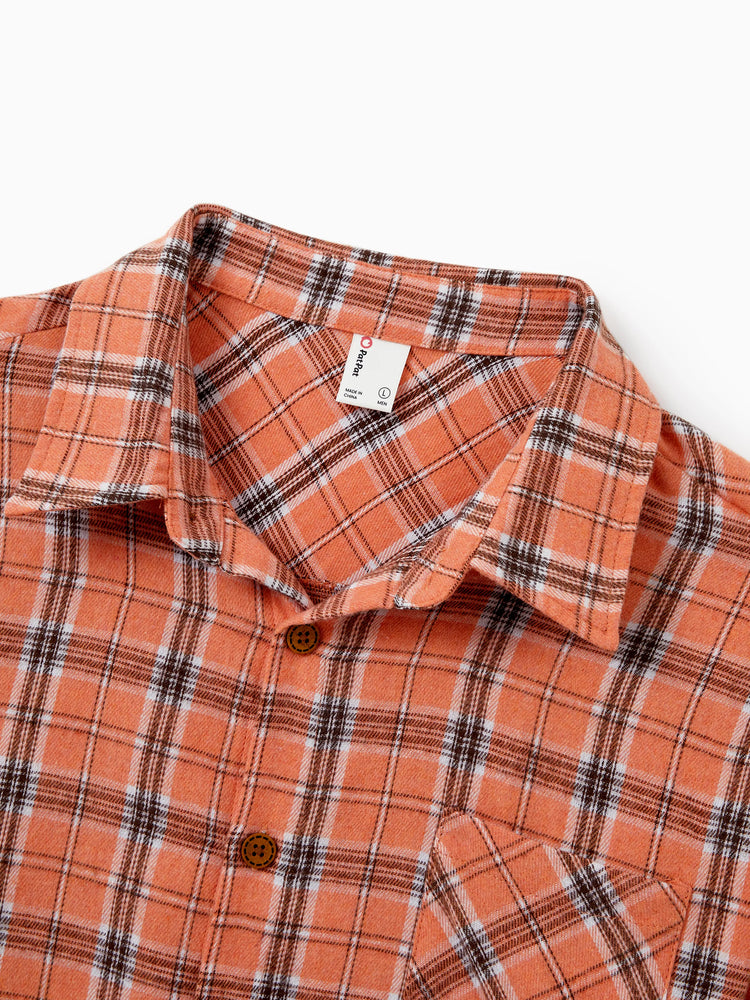 Costume d'Halloween en polyester et coton, tenues familiales assorties, orange et rouge