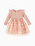 Baby Girl Sweet 3D Flower Mesh Dress incarnadinepink