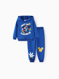 Ensemble sweat à capuche et pantalon en coton pour tout-petit garçon Disney Mickey et ses amis, bleu foncé