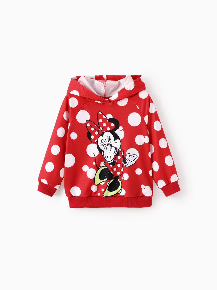 Disney Mickey and Friends Kleinkind/Kinder Mädchen 2tlg Minnie Polka Dot Kapuzenoberteil und Leggings Set  rot