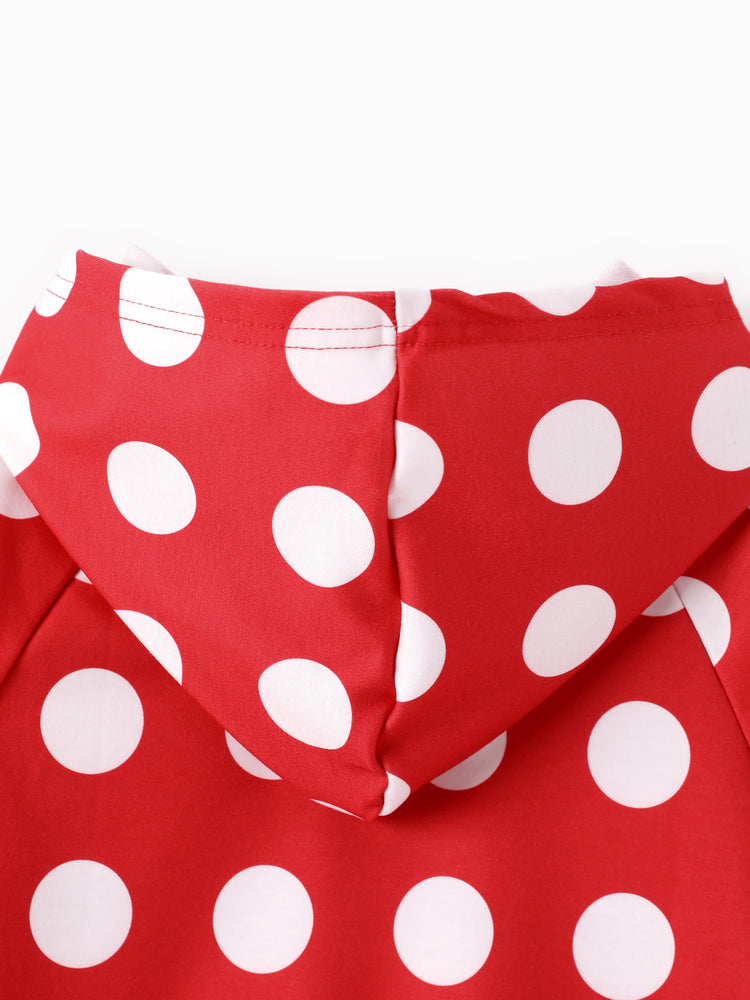 Disney Mickey and Friends Kleinkind/Kinder Mädchen 2tlg Minnie Polka Dot Kapuzenoberteil und Leggings Set  rot