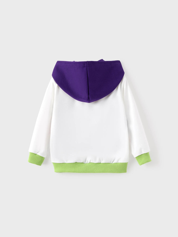 Toy Story Toddler Boy Buzz Lightyear Ribbed Cuffs Hooded Top White