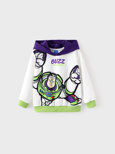 Toy Story Toddler Boy Buzz Lightyear Ribbed Cuffs Hooded Top White