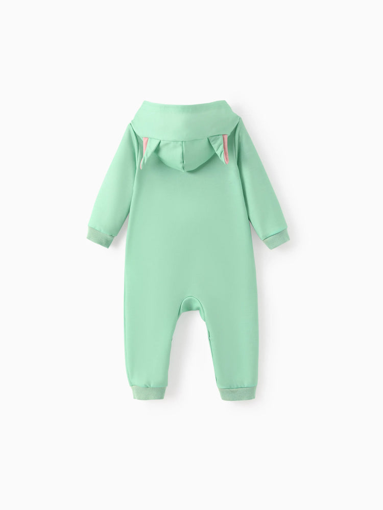 Star Wars Baby Boy Yoda Cotton Blend Hoodie Jumpsuit Light Green