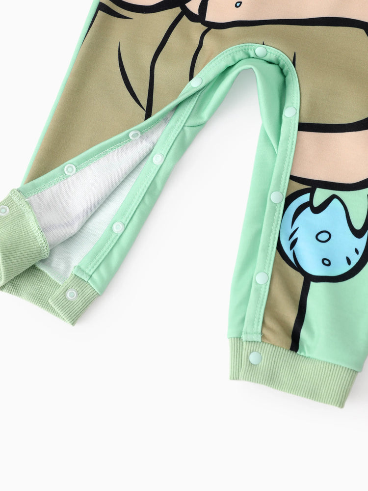 Star Wars Baby Boy Yoda Cotton Blend Hoodie Jumpsuit Light Green