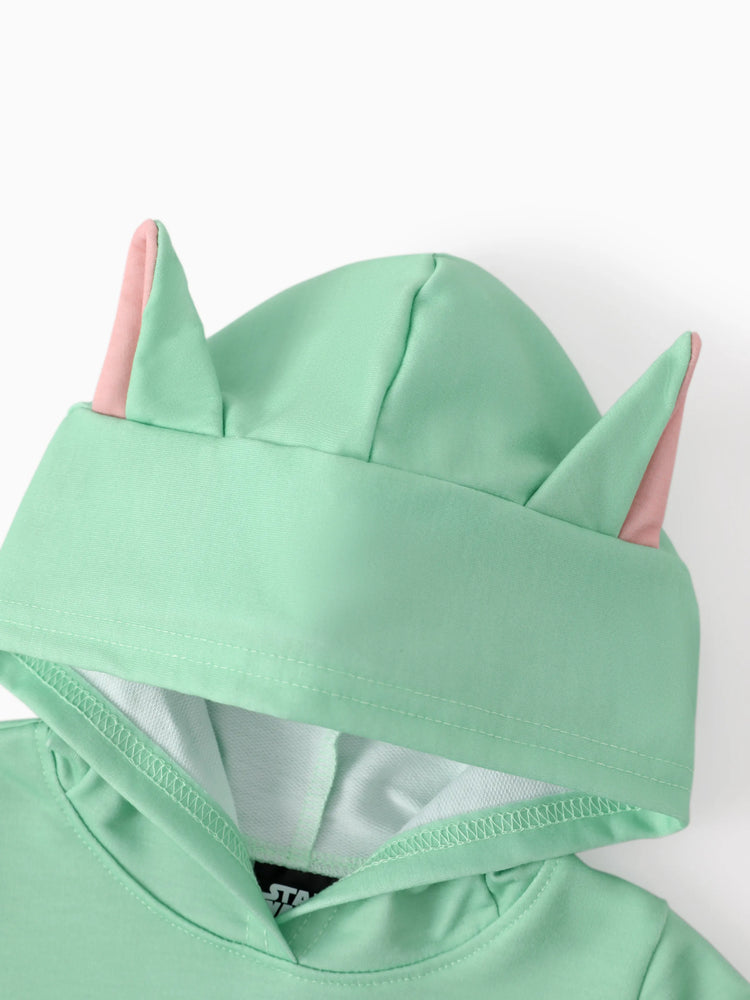 Star Wars Baby Boy Yoda Cotton Blend Hoodie Jumpsuit Light Green