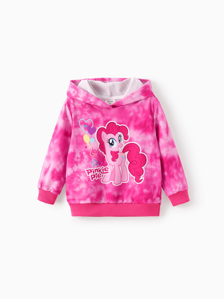Sweat-shirt à capuche tie-dye pour petite fille My Little Pony, rose vif