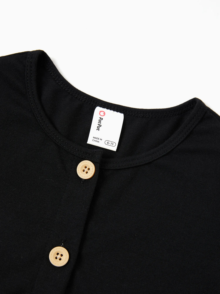 Toddler/ Kid Girl 2pcs Solid Jacket and Plaid Dress Set Burgundy