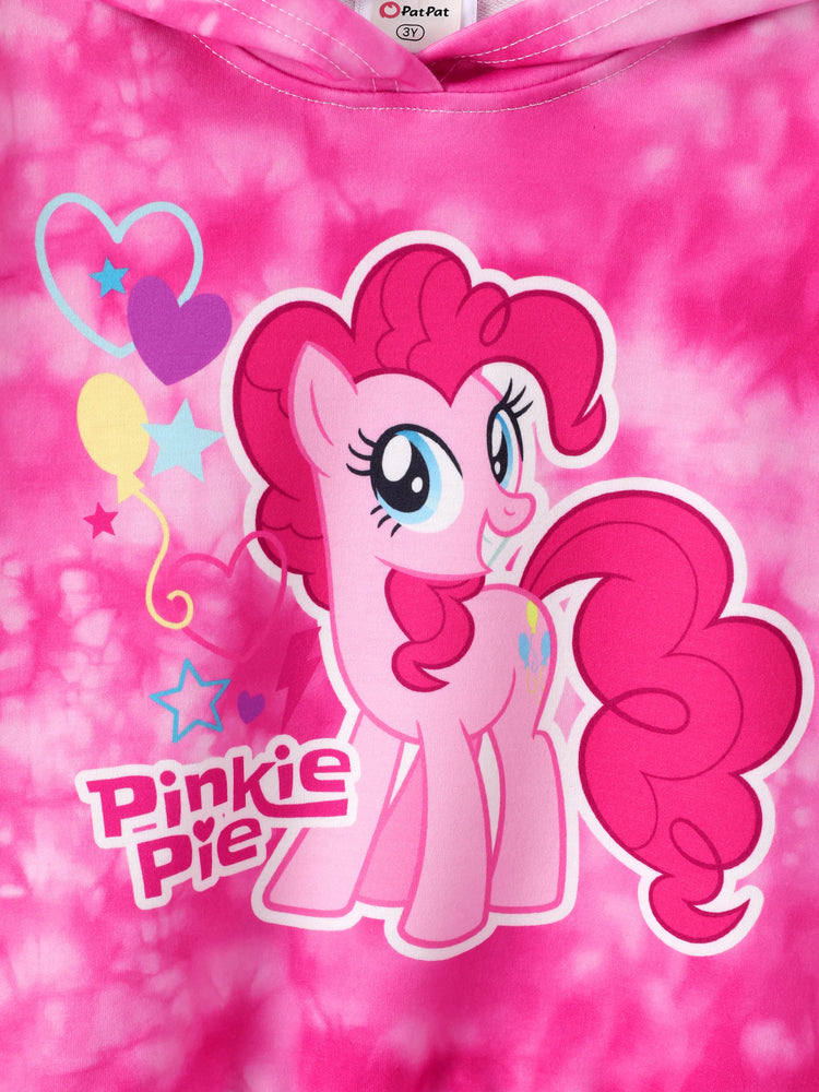 Sweat-shirt à capuche tie-dye pour petite fille My Little Pony, rose vif