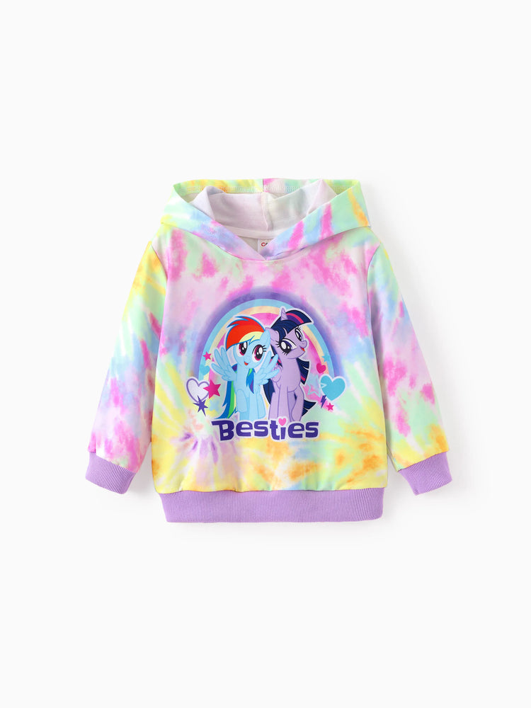 Sweat-shirt à capuche tie-dye multicolore pour petite fille My Little Pony