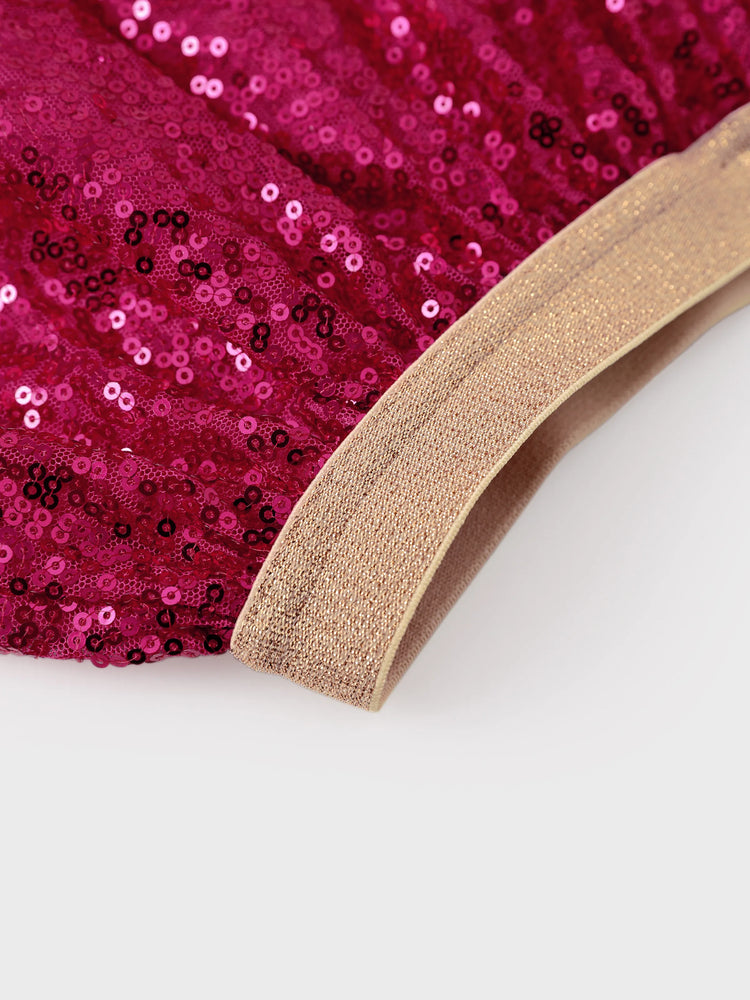 Peppa Pig Toddler Girl 2pcs Strawberry Donuts Flutter Long-sleeve T-shirt with Skirt Set Sequins Pink