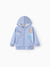 Disney Frozen Toddler Girl Elsa Front Zipper Closure and Kangaroo Pocket Hooded Jacket Blue