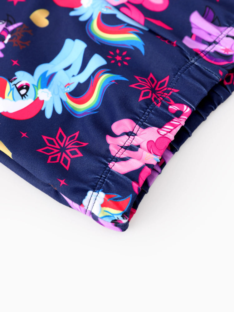 Ensemble 2 pièces sweat-shirt à volants et leggings évasés My Little Pony pour petite fille, rose vif