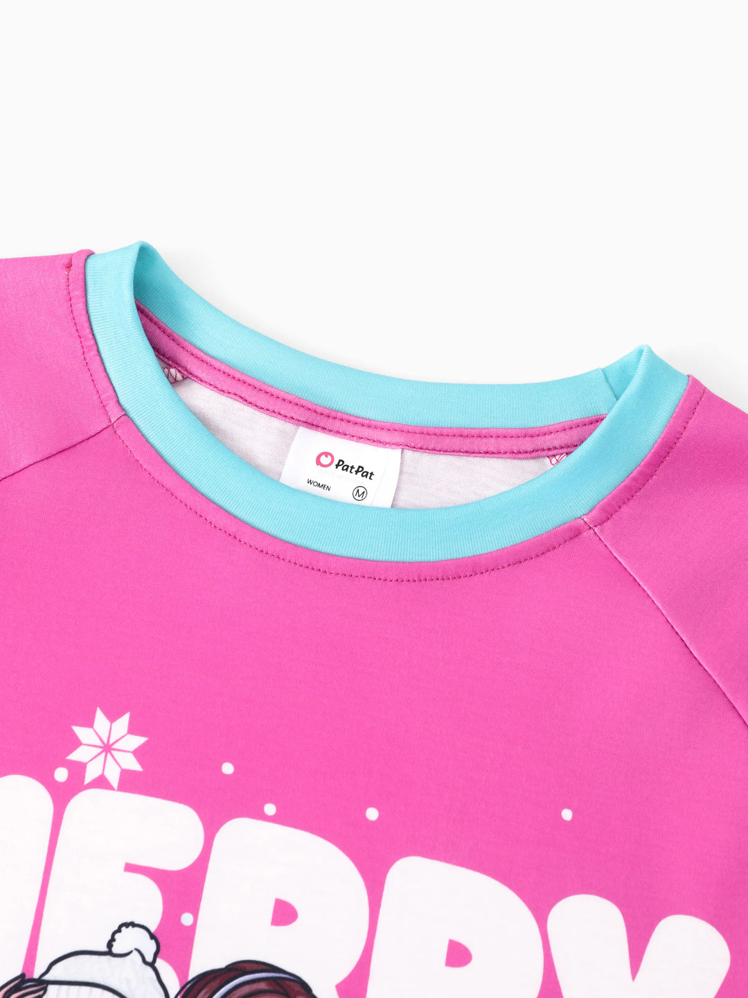 Barbie Christmas Mommy and Me Snowflake Print Pajamas Set Hot Pink
