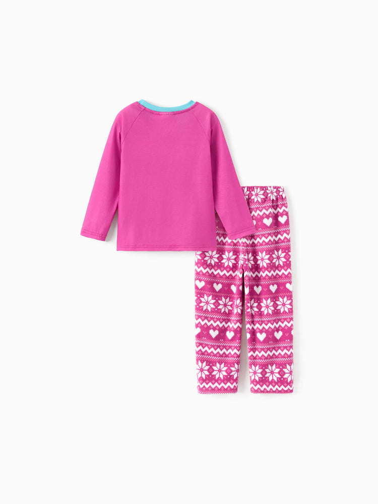 Barbie Weihnachten Mama und ich Schneeflocken-Print Pyjama-Set Fuchsie