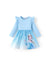 Disney Frozen Toddler Girl Elsa Colorblock Flutter-sleeve Ruffle Dress Light Blue