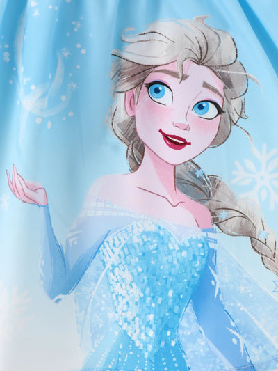 Disney Frozen Toddler Girl Elsa Colorblock Flutter-sleeve Ruffle Dress Light Blue